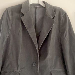 NWOT. J.Jill women’s gray corduroy and comfortable stretch jacket.